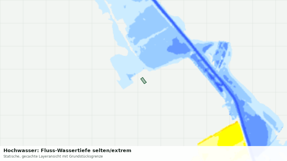 Statische Kartenansicht: Hochwasser: Fluss-Wassertiefe selten/extrem