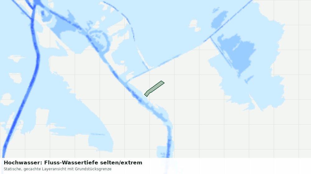 Statische Kartenansicht: Hochwasser: Fluss-Wassertiefe selten/extrem
