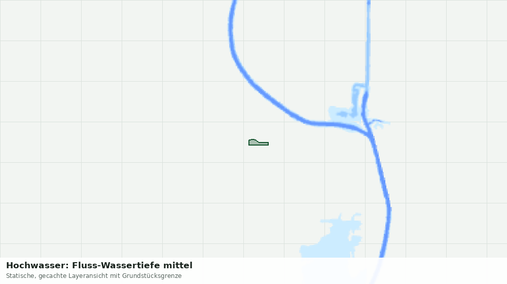 Statische Kartenansicht: Hochwasser: Fluss-Wassertiefe mittel