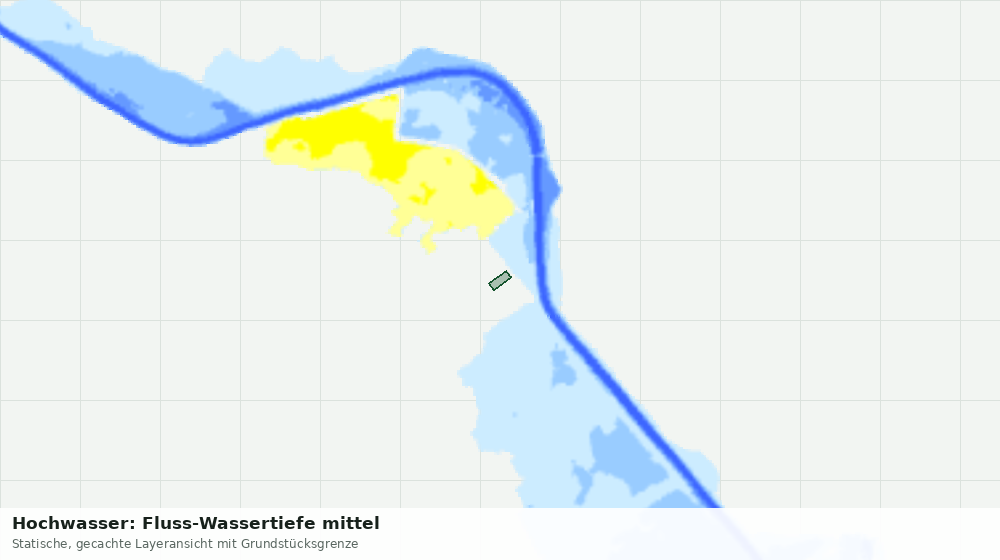 Statische Kartenansicht: Hochwasser: Fluss-Wassertiefe mittel
