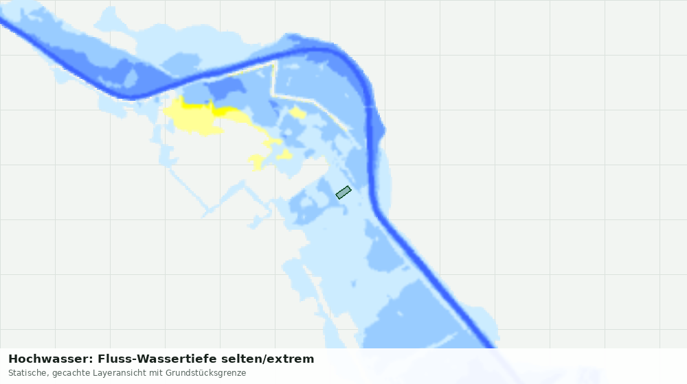 Statische Kartenansicht: Hochwasser: Fluss-Wassertiefe selten/extrem