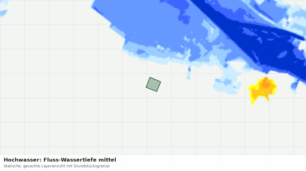 Statische Kartenansicht: Hochwasser: Fluss-Wassertiefe mittel