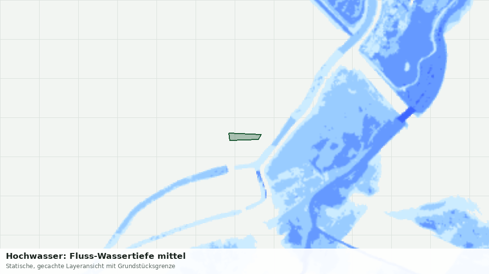 Statische Kartenansicht: Hochwasser: Fluss-Wassertiefe mittel