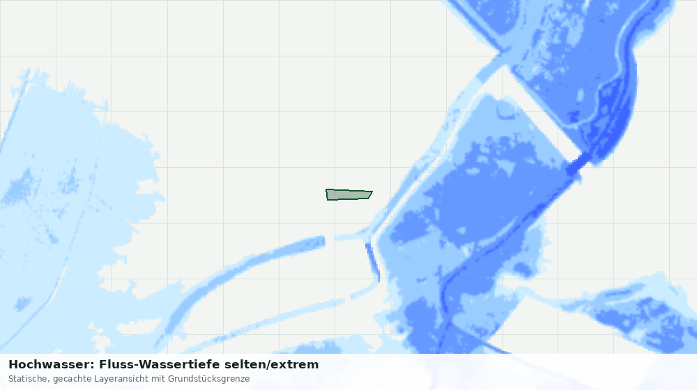 Statische Kartenansicht: Hochwasser: Fluss-Wassertiefe selten/extrem