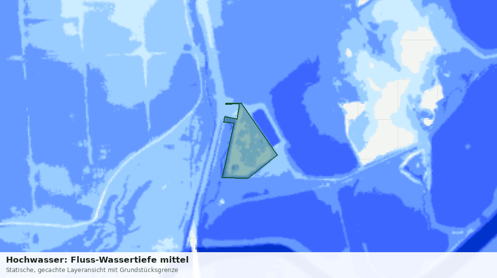 Statische Kartenansicht: Hochwasser: Fluss-Wassertiefe mittel