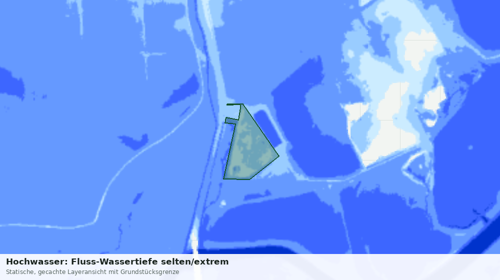 Statische Kartenansicht: Hochwasser: Fluss-Wassertiefe selten/extrem