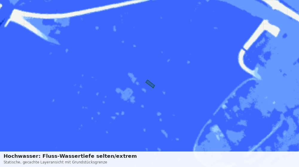 Statische Kartenansicht: Hochwasser: Fluss-Wassertiefe selten/extrem