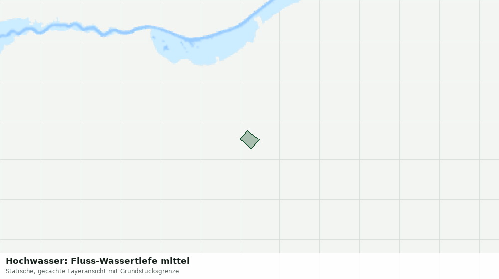 Statische Kartenansicht: Hochwasser: Fluss-Wassertiefe mittel
