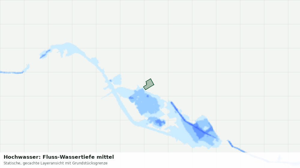 Statische Kartenansicht: Hochwasser: Fluss-Wassertiefe mittel
