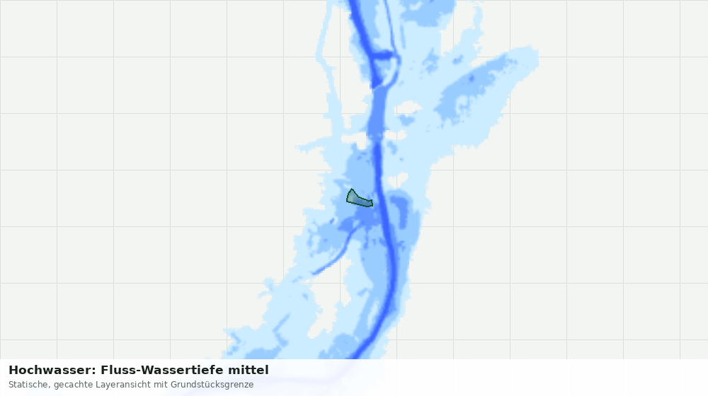 Statische Kartenansicht: Hochwasser: Fluss-Wassertiefe mittel