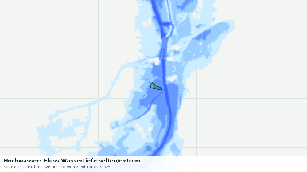 Statische Kartenansicht: Hochwasser: Fluss-Wassertiefe selten/extrem
