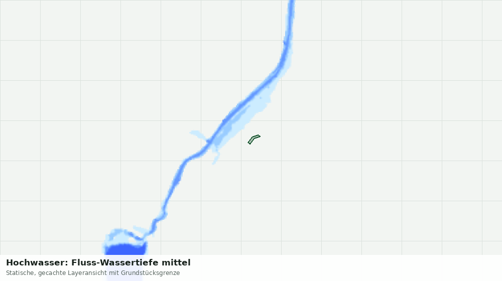 Statische Kartenansicht: Hochwasser: Fluss-Wassertiefe mittel