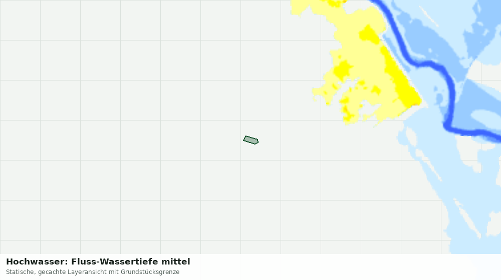 Statische Kartenansicht: Hochwasser: Fluss-Wassertiefe mittel