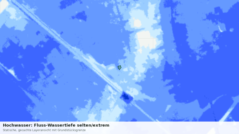 Statische Kartenansicht: Hochwasser: Fluss-Wassertiefe selten/extrem