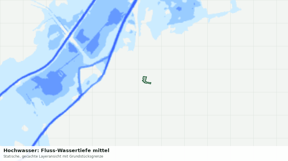 Statische Kartenansicht: Hochwasser: Fluss-Wassertiefe mittel