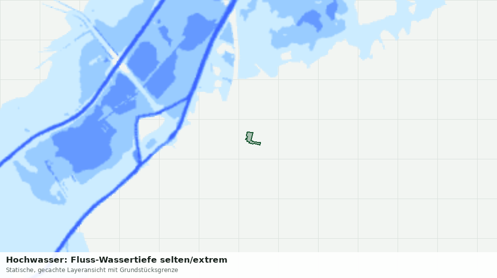 Statische Kartenansicht: Hochwasser: Fluss-Wassertiefe selten/extrem