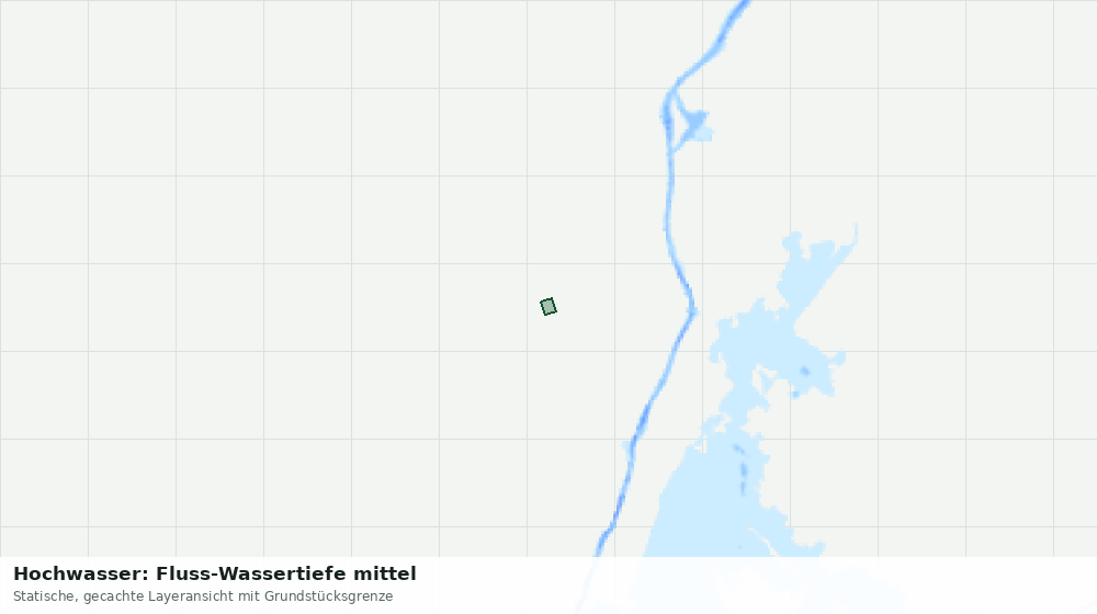 Statische Kartenansicht: Hochwasser: Fluss-Wassertiefe mittel