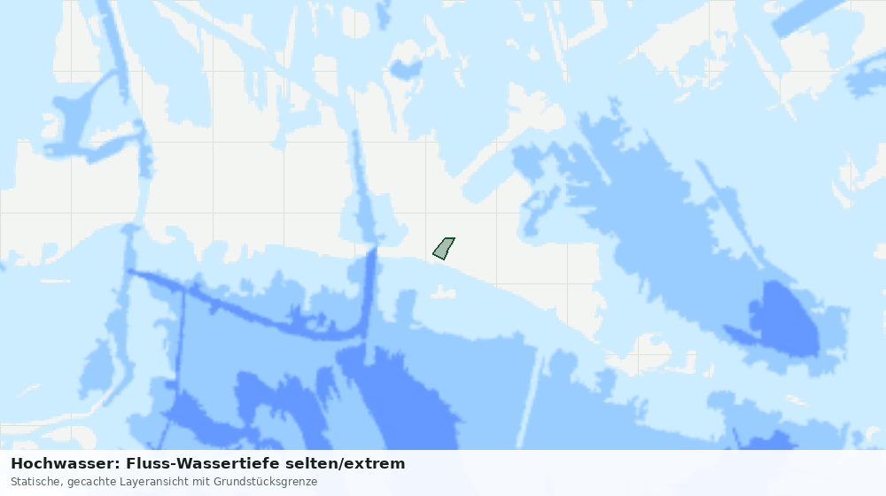 Statische Kartenansicht: Hochwasser: Fluss-Wassertiefe selten/extrem
