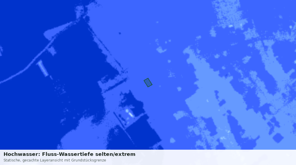 Statische Kartenansicht: Hochwasser: Fluss-Wassertiefe selten/extrem