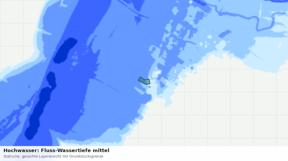 Statische Kartenansicht: Hochwasser: Fluss-Wassertiefe mittel