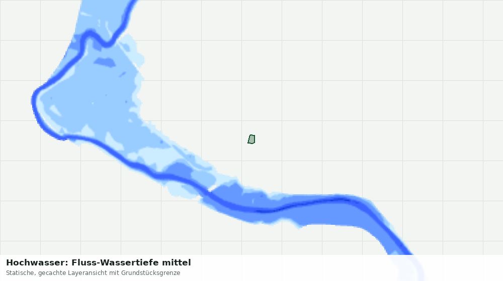 Statische Kartenansicht: Hochwasser: Fluss-Wassertiefe mittel