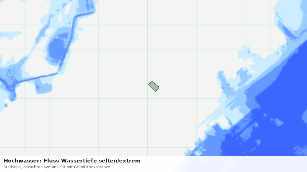 Statische Kartenansicht: Hochwasser: Fluss-Wassertiefe selten/extrem