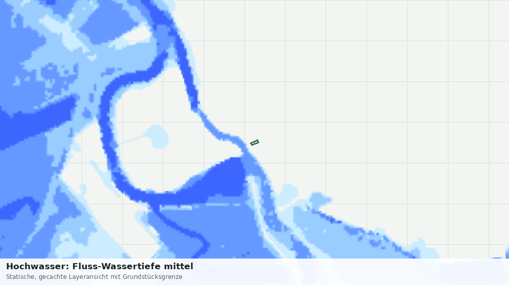 Statische Kartenansicht: Hochwasser: Fluss-Wassertiefe mittel