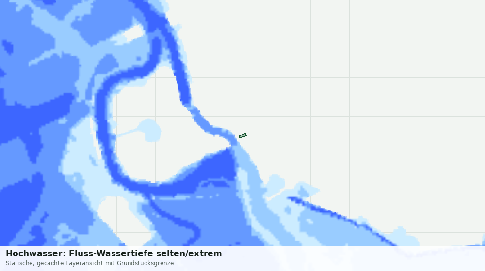 Statische Kartenansicht: Hochwasser: Fluss-Wassertiefe selten/extrem