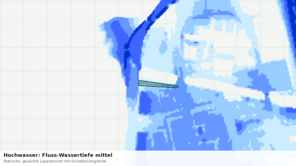 Statische Kartenansicht: Hochwasser: Fluss-Wassertiefe mittel