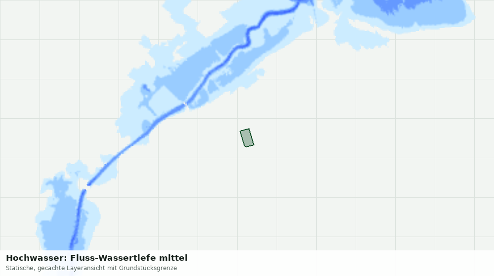 Statische Kartenansicht: Hochwasser: Fluss-Wassertiefe mittel