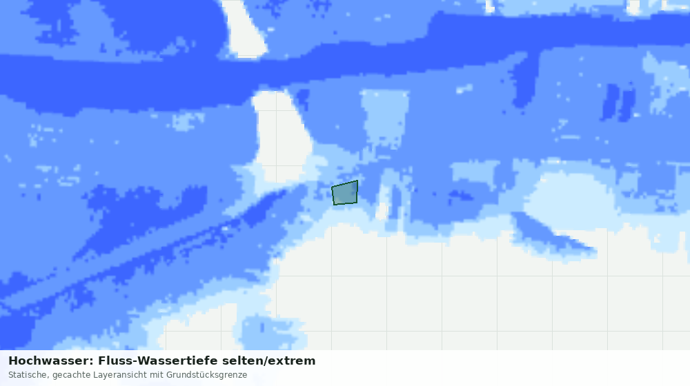 Statische Kartenansicht: Hochwasser: Fluss-Wassertiefe selten/extrem