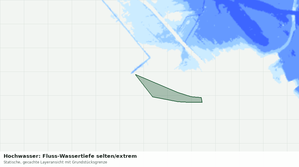 Statische Kartenansicht: Hochwasser: Fluss-Wassertiefe selten/extrem