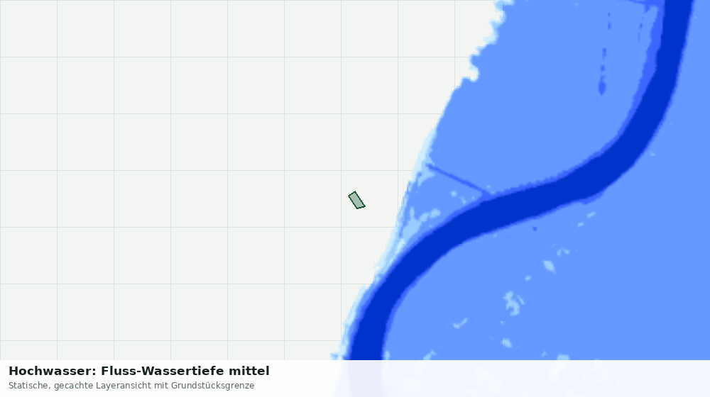 Statische Kartenansicht: Hochwasser: Fluss-Wassertiefe mittel