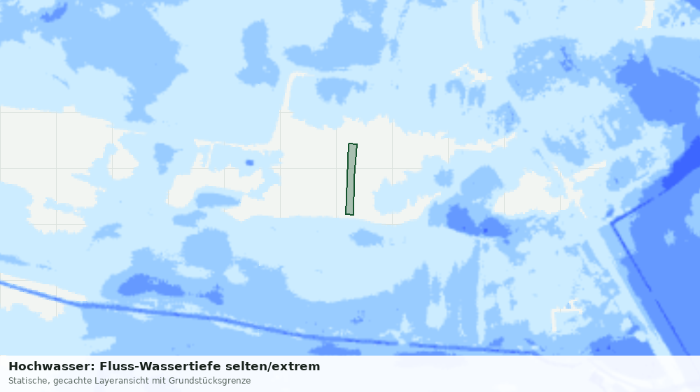 Statische Kartenansicht: Hochwasser: Fluss-Wassertiefe selten/extrem