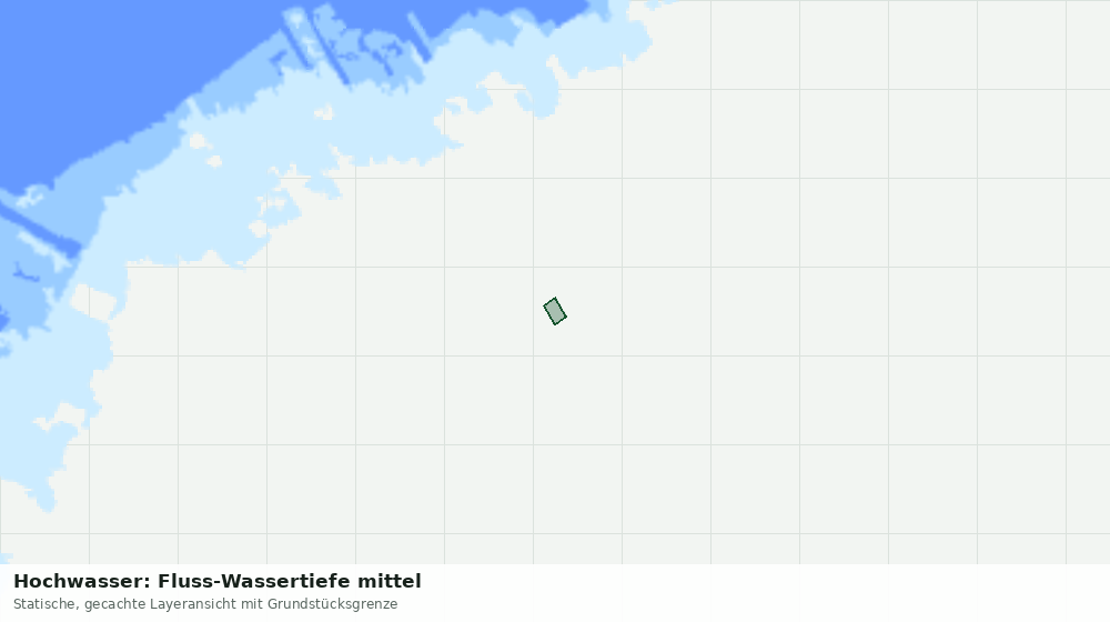 Statische Kartenansicht: Hochwasser: Fluss-Wassertiefe mittel
