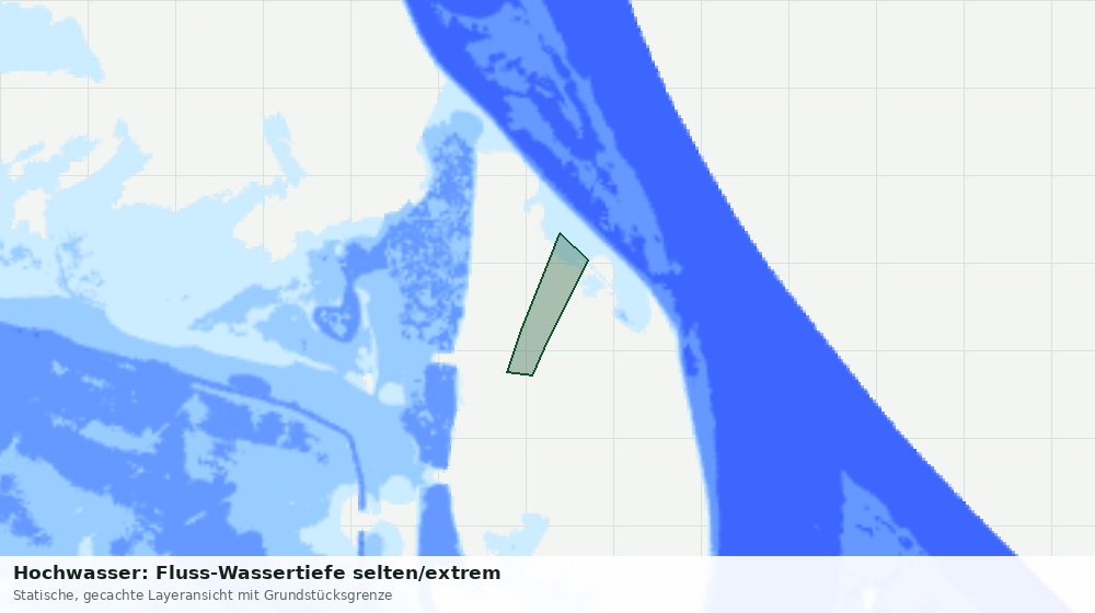 Statische Kartenansicht: Hochwasser: Fluss-Wassertiefe selten/extrem