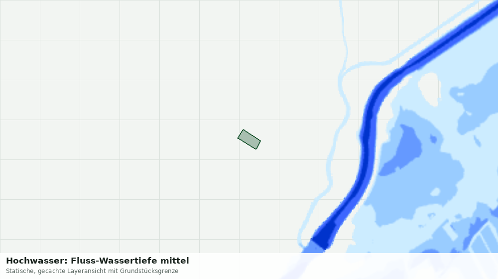 Statische Kartenansicht: Hochwasser: Fluss-Wassertiefe mittel