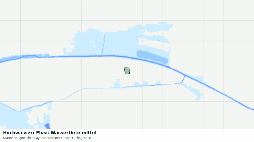 Statische Kartenansicht: Hochwasser: Fluss-Wassertiefe mittel