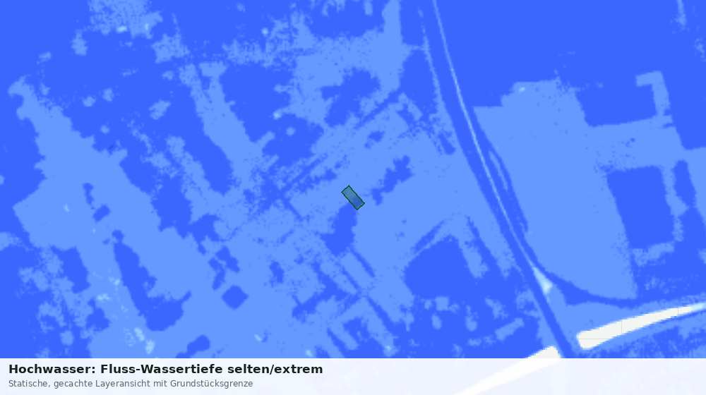 Statische Kartenansicht: Hochwasser: Fluss-Wassertiefe selten/extrem