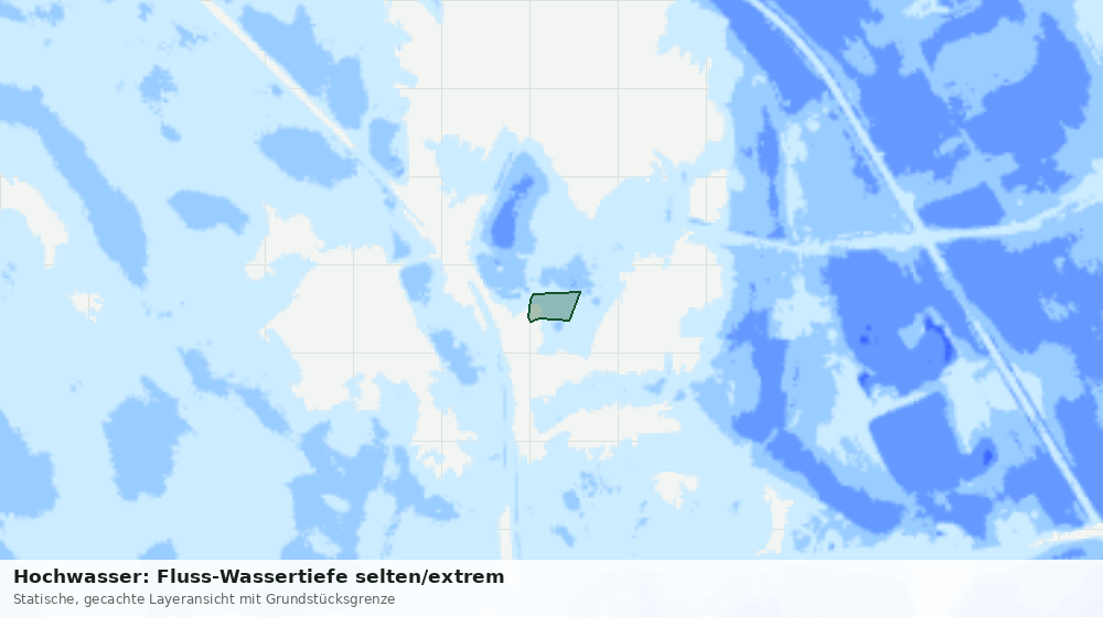 Statische Kartenansicht: Hochwasser: Fluss-Wassertiefe selten/extrem