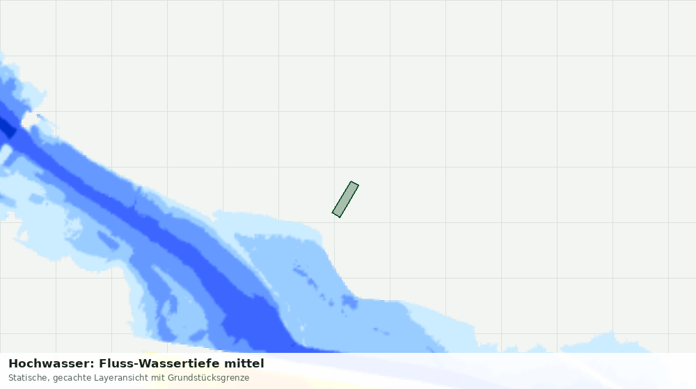 Statische Kartenansicht: Hochwasser: Fluss-Wassertiefe mittel
