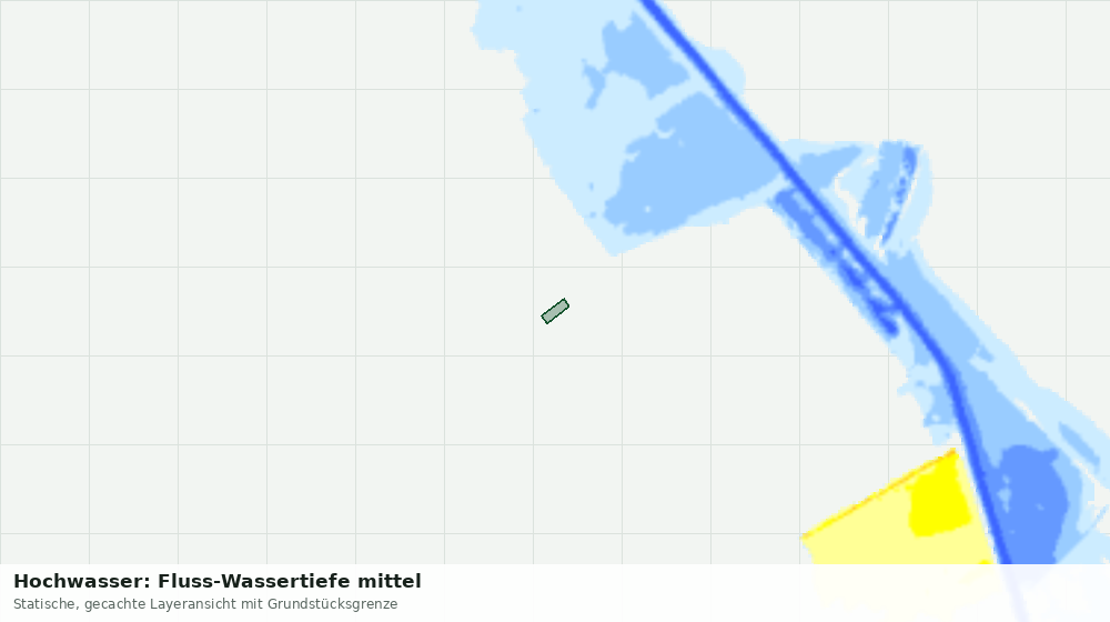 Statische Kartenansicht: Hochwasser: Fluss-Wassertiefe mittel