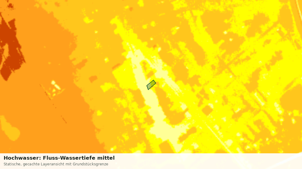Statische Kartenansicht: Hochwasser: Fluss-Wassertiefe mittel