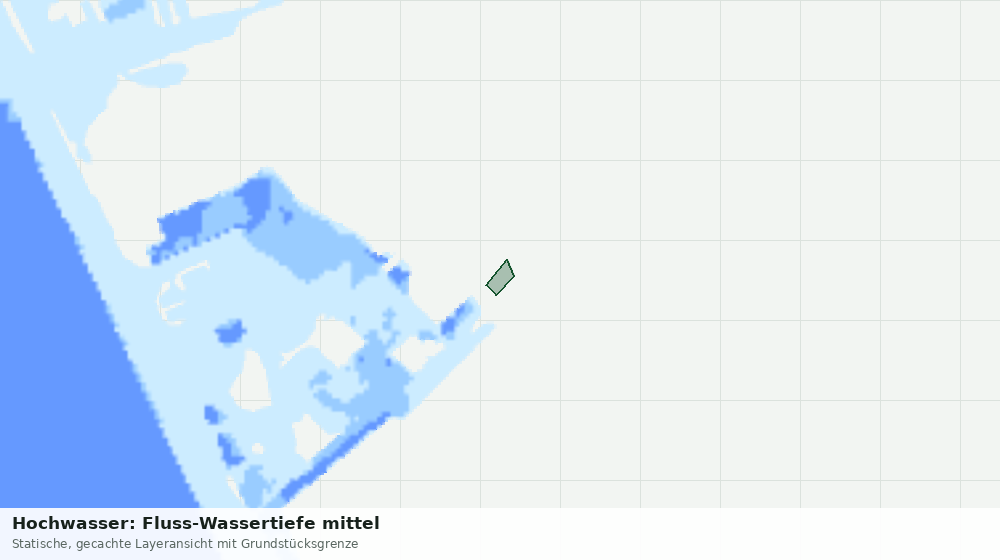 Statische Kartenansicht: Hochwasser: Fluss-Wassertiefe mittel