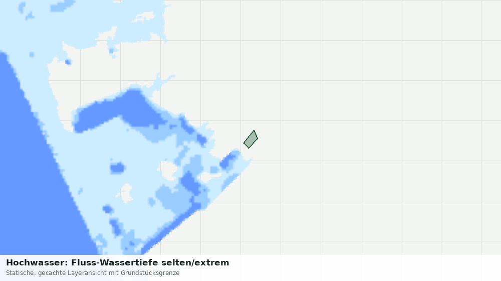 Statische Kartenansicht: Hochwasser: Fluss-Wassertiefe selten/extrem