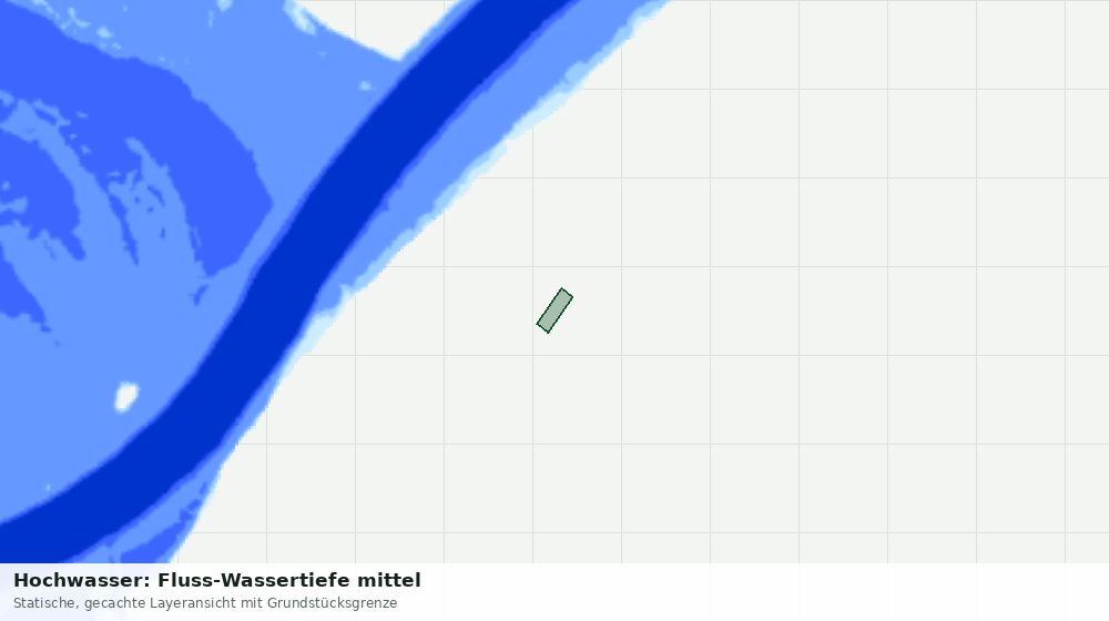 Statische Kartenansicht: Hochwasser: Fluss-Wassertiefe mittel