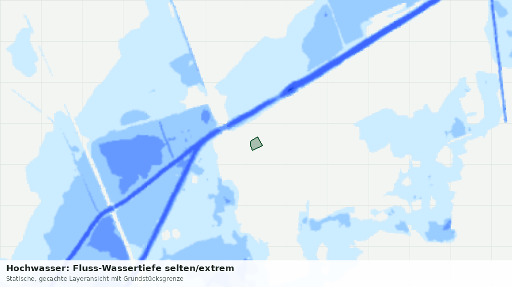 Statische Kartenansicht: Hochwasser: Fluss-Wassertiefe selten/extrem