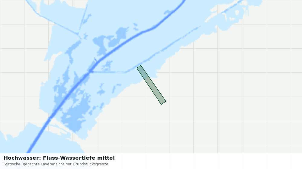 Statische Kartenansicht: Hochwasser: Fluss-Wassertiefe mittel