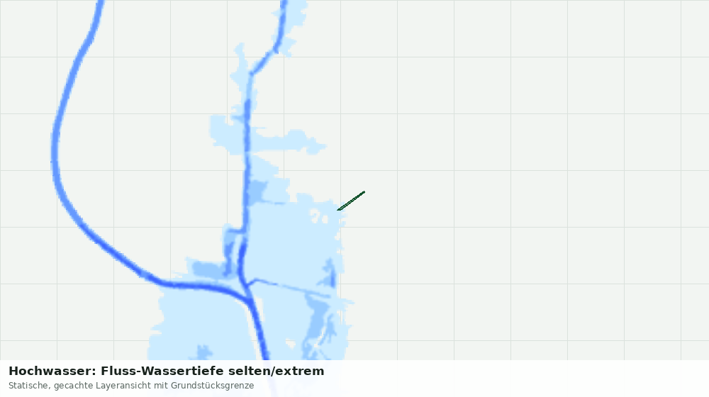 Statische Kartenansicht: Hochwasser: Fluss-Wassertiefe selten/extrem