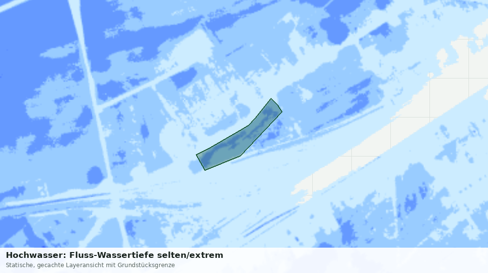 Statische Kartenansicht: Hochwasser: Fluss-Wassertiefe selten/extrem